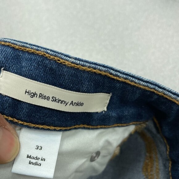 NEW Calvin Klein Women's Size 16/33 High Rise Skinny Ankle Jeans Blue J1082 - Picture 8 of 11